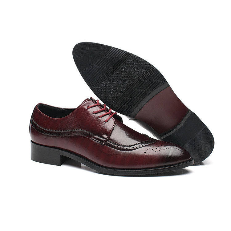 Domenico Embossed Wingtip Shoes