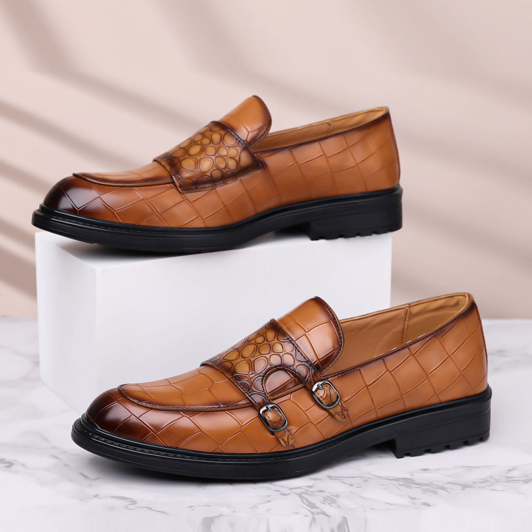 Arturo Leather Monk Loafers