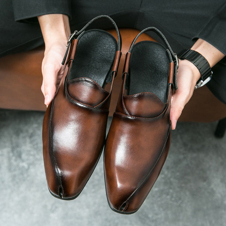 Aurelio Leather Slingback Shoes
