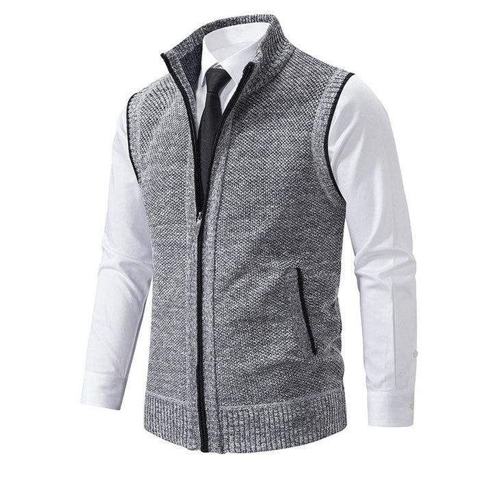 Enzo Knitted Zip Vest