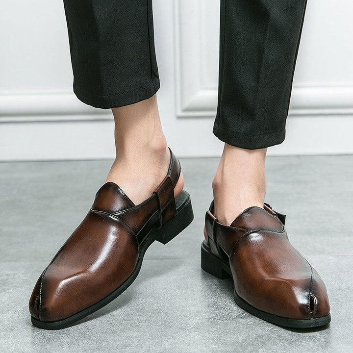 Aurelio Leather Slingback Shoes