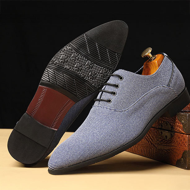 Rafael Herringbone Canvas Oxfords