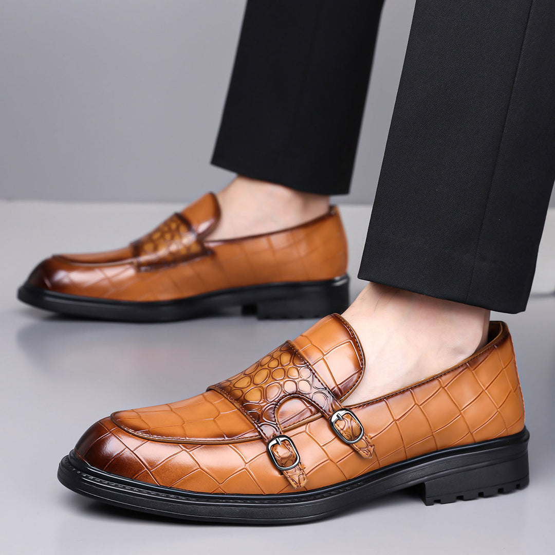Arturo Leather Monk Loafers
