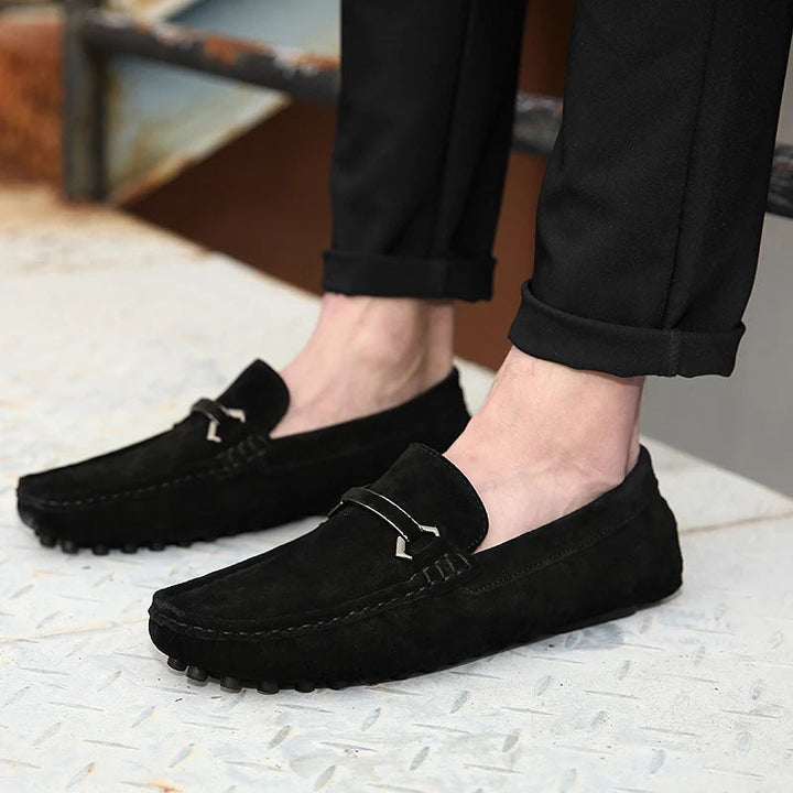 Leonardo Suede Bit Loafers