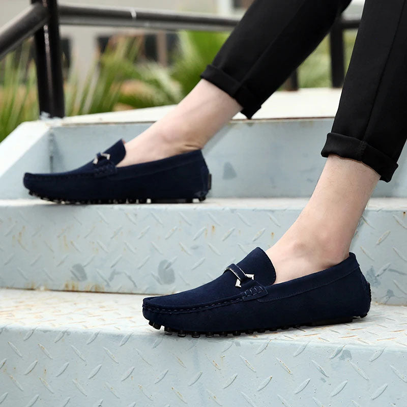 Leonardo Suede Bit Loafers
