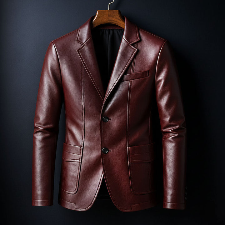 Vincenzo Leather Blazer