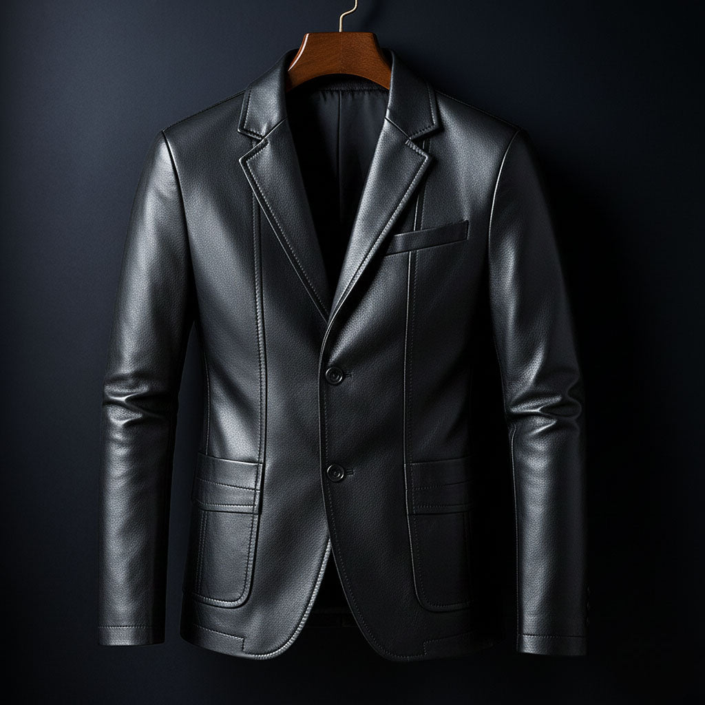 Vincenzo Leather Blazer