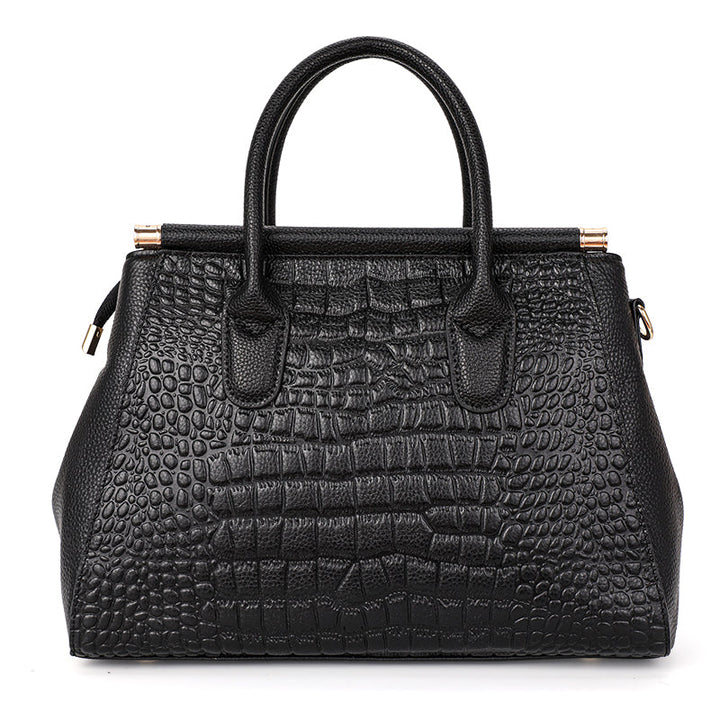Renata Croc-Embossed Leather Handbag