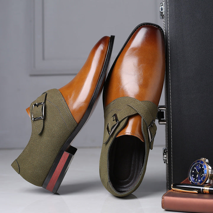 Grant Leather Monk Shoes