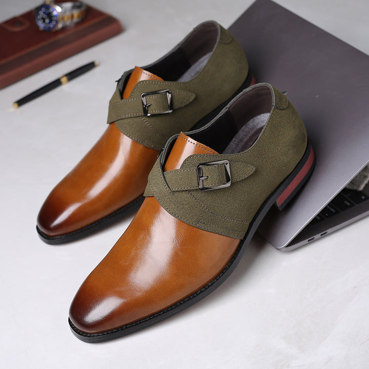 Grant Leather Monk Shoes