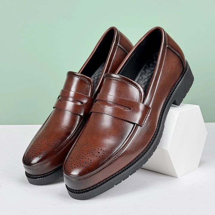 Vittorio Leather Penny Loafers