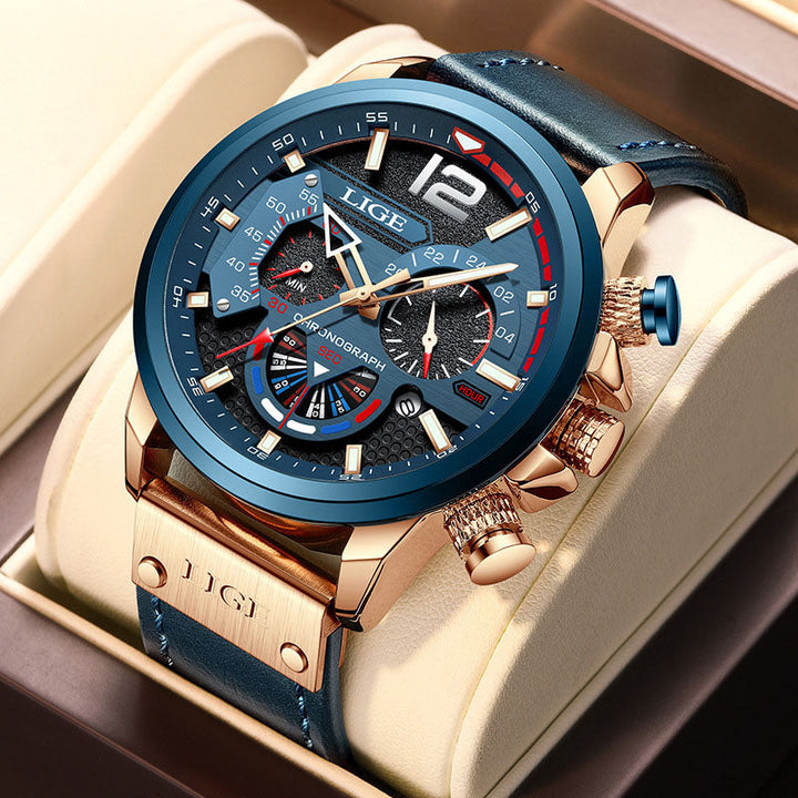 Valerio Chronograph Leather Watch
