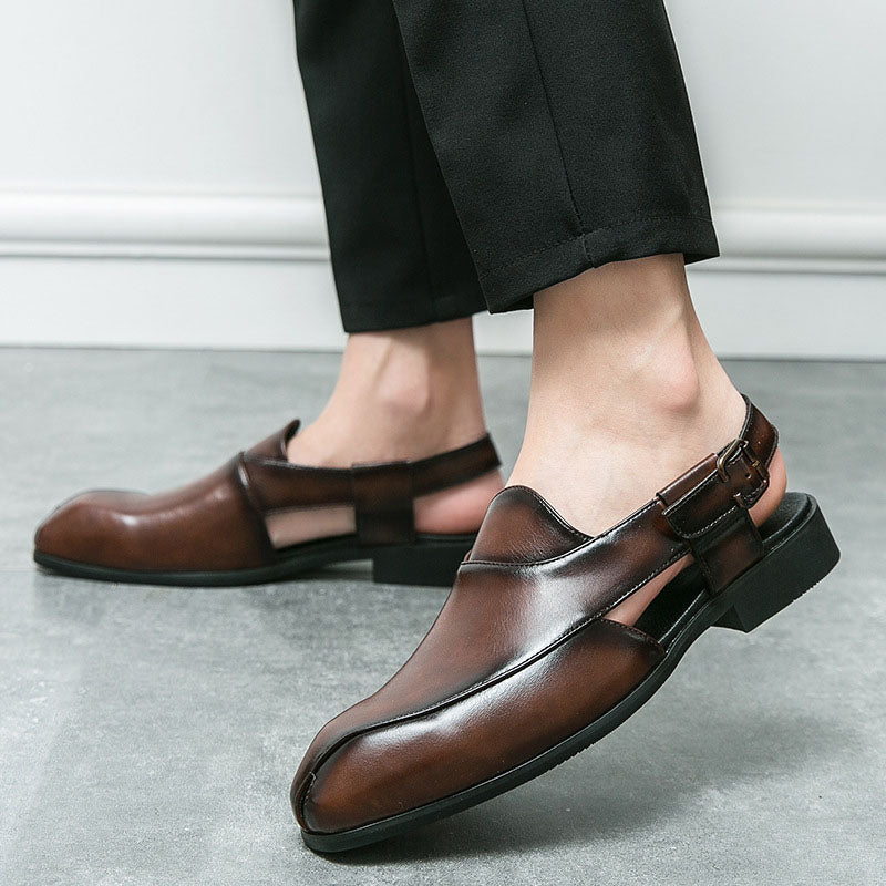 Aurelio Leather Slingback Shoes