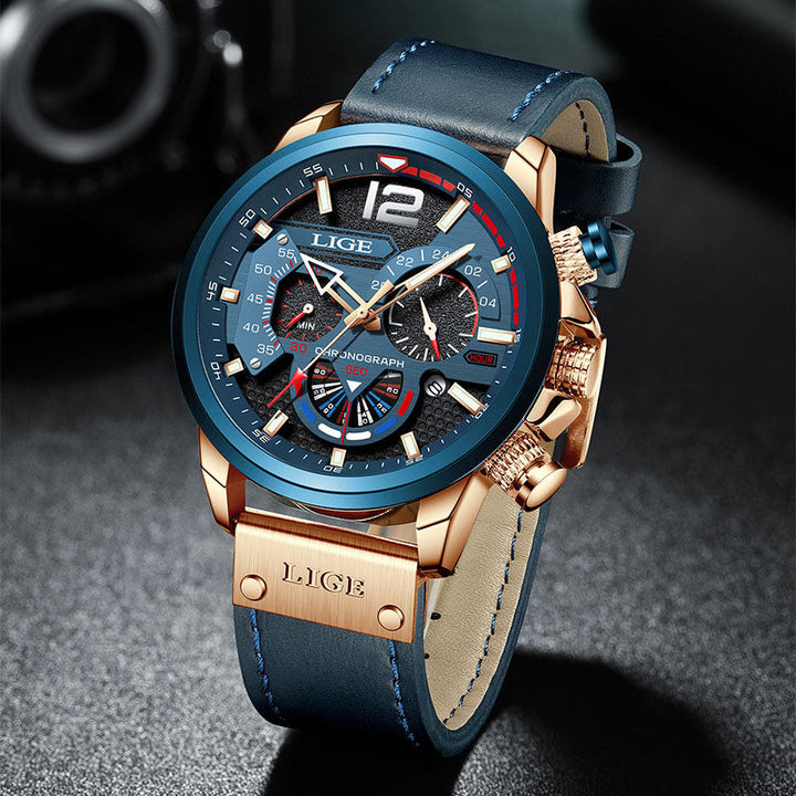 Valerio Chronograph Leather Watch