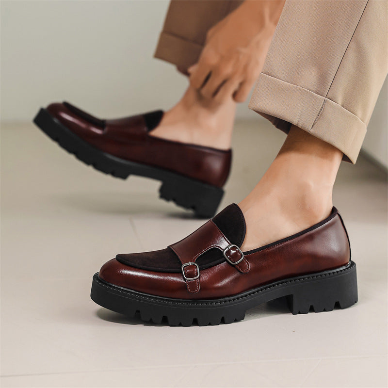Tiziano Dual Monk Leather Loafers