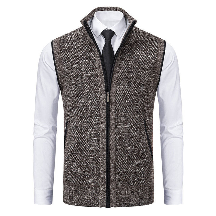 Enzo Knitted Zip Vest