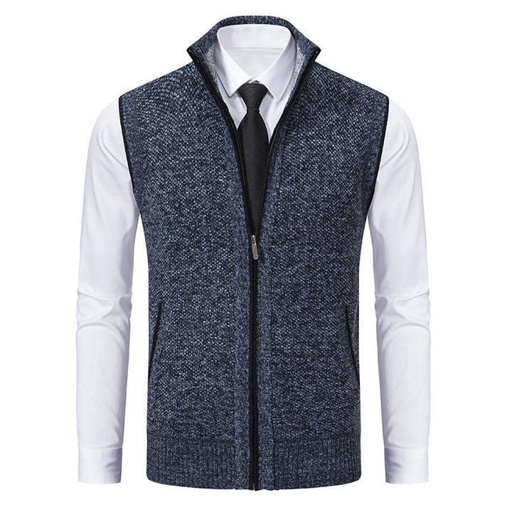 Enzo Knitted Zip Vest