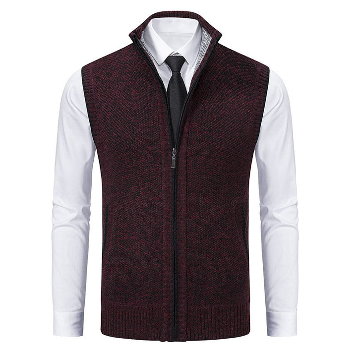 Enzo Knitted Zip Vest
