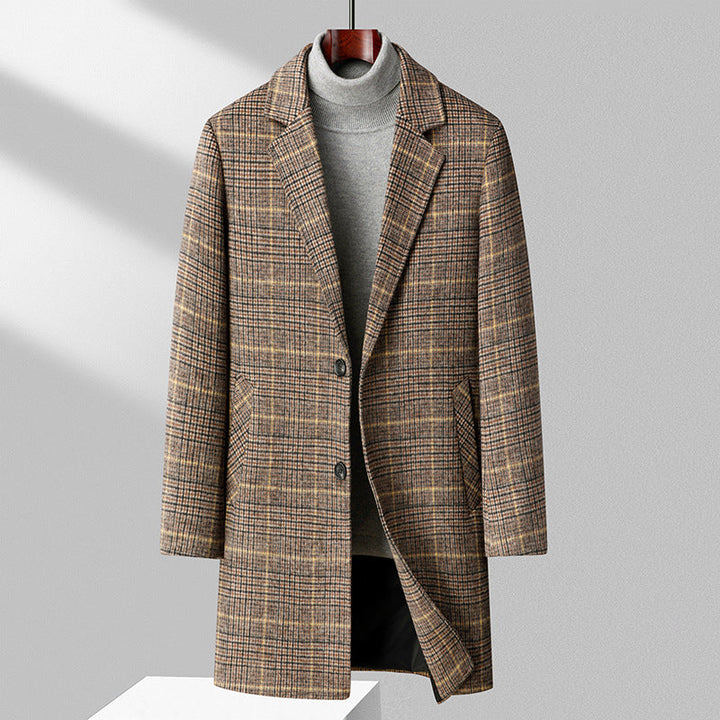 Marcello Plaid Overcoat