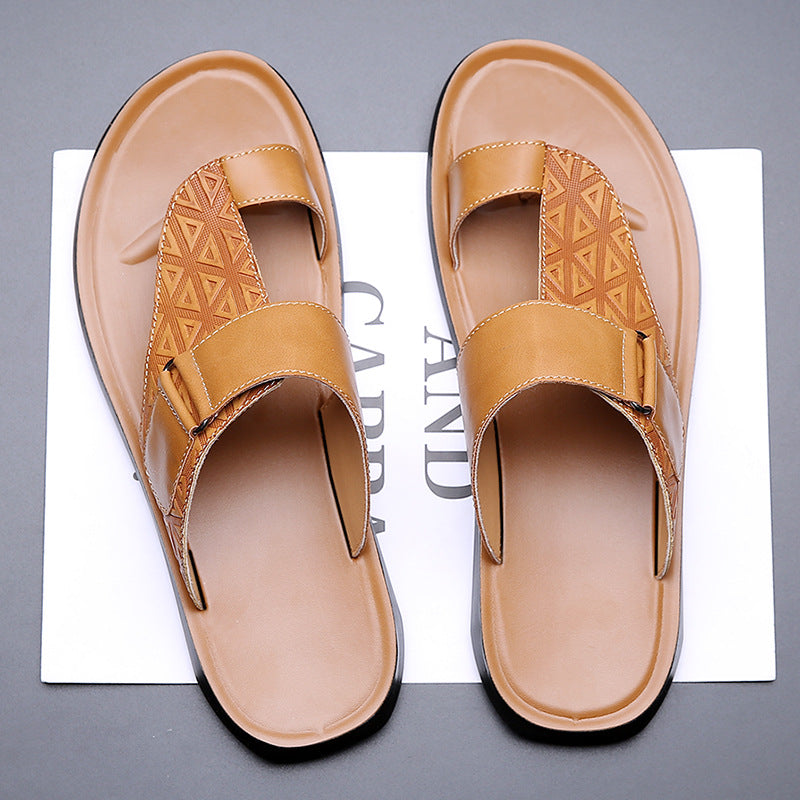 Aurelio Embossed Leather Sandals