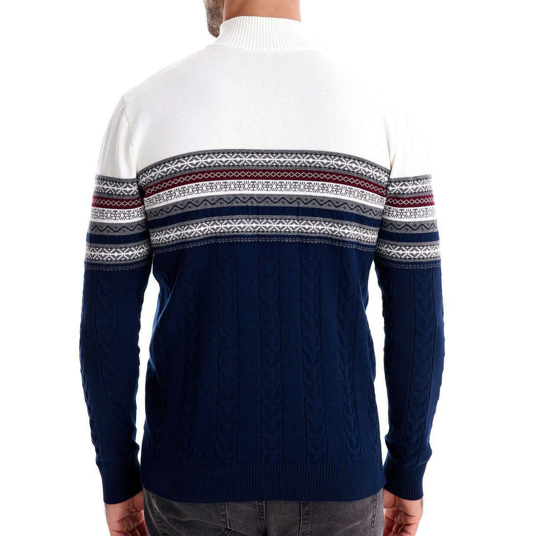 Leonardo Cotton Half-Zip Sweater