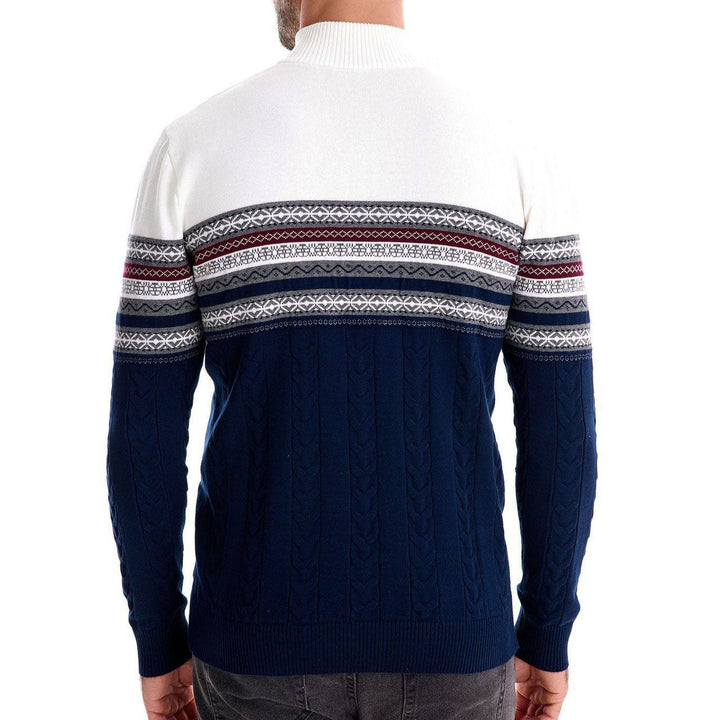 Leonardo Cotton Half-Zip Sweater