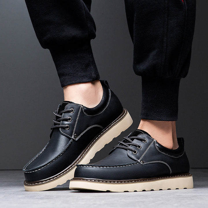 Ricardo Genuine Leather Moc-Toe Shoes