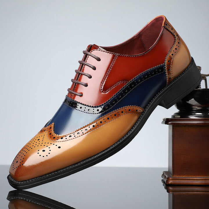 Santiago Leather Wingtip Dress Shoes