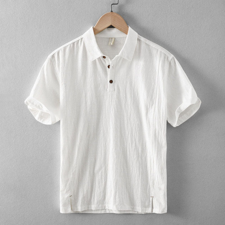 Laurent Linen Polo Shirt