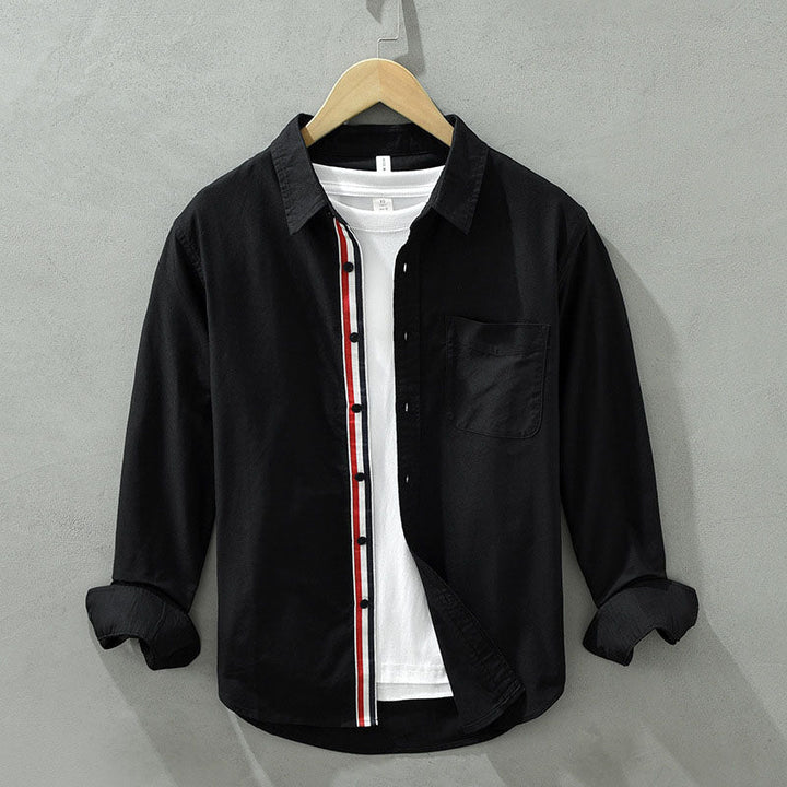 Adrien Contrast Stripe Cotton Shirt